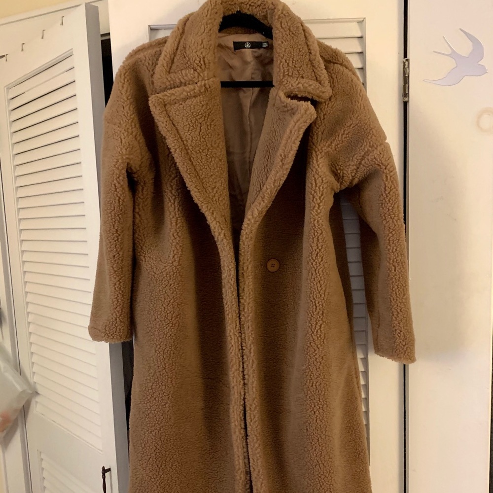 Misguided Teddy Coat Size 6